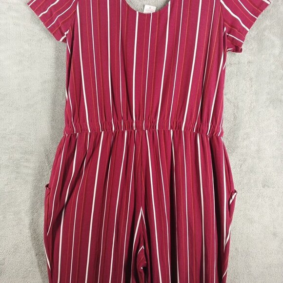 NO BOUNDARIES Women Jumpsuit Junior Size XXL(119) Striped Knit Pockets Waist Tie - Picture 11 of 11